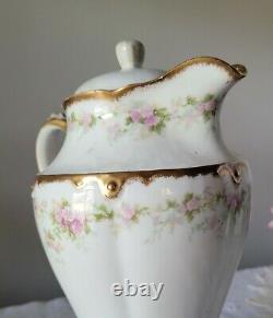 Theodore Haviland LIMOGES Coffee/Tea pot Set Pink Morning Glory Sch 855B