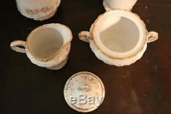Theodore Haviland Limoge France Schleiger 340 Coffee Tea Pot Cream & Sugar SET
