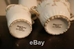Theodore Haviland Limoge France Schleiger 340 Coffee Tea Pot Cream & Sugar SET