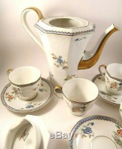 Theodore Haviland Limoges Paradise France China Tea Set 10 piece Teapot Tea Cups