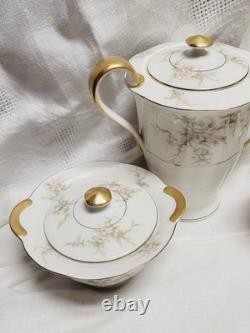 Theodore Haviland NY Rosalinde Floral Tea Pot Set Creamer Sugar