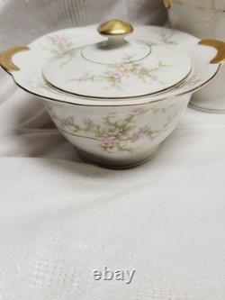 Theodore Haviland NY Rosalinde Floral Tea Pot Set Creamer Sugar