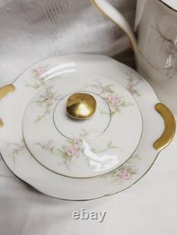 Theodore Haviland NY Rosalinde Floral Tea Pot Set Creamer Sugar