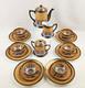 Thousand Faces Tea Set Japan 24 Pcs. Teapot Sugar Creamer Cup Saucer Dessert Vtg