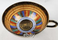 Thousand Faces Tea Set Japan 24 Pcs. Teapot Sugar Creamer Cup Saucer Dessert VTG