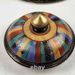 Thousand Faces Tea Set Japan 24 Pcs. Teapot Sugar Creamer Cup Saucer Dessert VTG