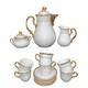 Thun Elegant Gold & White Fine Porcelain Coffee Or Tea Set For 6