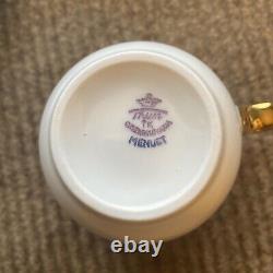 Thun tk czechoslovakia Menuet china teapot cup and saucers Set Gold Trim
