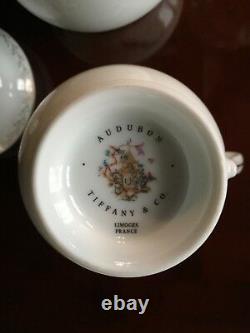 Tiffany & Co Limoges France AUDUBON Pattern Teapot Sugar Creamer Set EXCELLENT