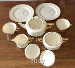 Tiffany & Co Porcelain Tea Set by Lenox USA Tea Pot Sugar Bowl Creamer Cup/Sauce