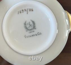 Tiffany & Co Porcelain Tea Set by Lenox USA Tea Pot Sugar Bowl Creamer Cup/Sauce