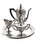 Tiffany & Co. Sterling Silver Black Filigree 4 Piece Tea Teapot Service Set