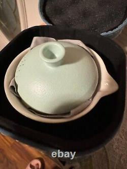 Tiffany. Co Tea Cup Sets Blue Two Cups and a Tea Pot With Bag Elegant Gift 3PCS