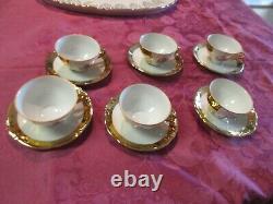 Tirschenreuth Bavaria Courting Couple Set Teapot Cups Platter Creamer Sugar