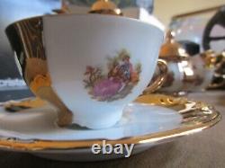 Tirschenreuth Bavaria Courting Couple Set Teapot Cups Platter Creamer Sugar