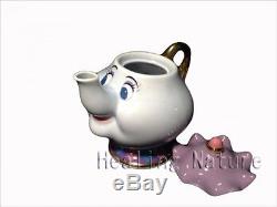 Tokyo Disney Limited Beauty and the Beast pot Mrs. Pot tea cup sugar pot set