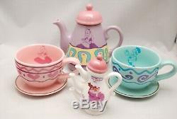 Tokyo Disney Resort Alice in Wonderland Tea Pot Tea Cup Milk Pot 4 Items Set
