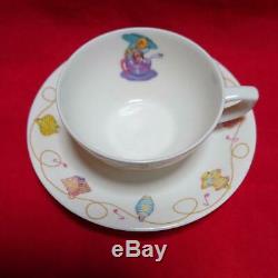 Tokyo Disneyland Alice in Wonderland Teapot & 2 teacups & saucer & cutlery set