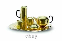 Tom Dixon Brass Tea Set with Tray, Teapot, Sugar Dish, Milk & Water Jug & Caddy