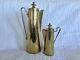 Tommi Parzinger Brass Coffee Pot And Creamer For Dorlyn Silversmiths Rare Form