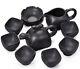 Top Grade Tea Set Stone Tea Tray Firewood Porcelain Tea Pot Cups Tea Ceremony