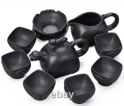 Top Grade Tea Set Stone Tea Tray Firewood Porcelain Tea Pot Cups Tea Ceremony