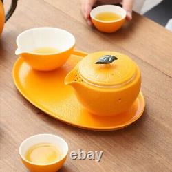 Travel tea set ceramic tea pot matching tea cup pitcher office cup tea plate new