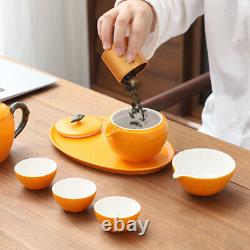 Travel tea set ceramic tea pot matching tea cup pitcher office cup tea plate new