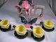 Traveling Monkey Teapot With 4 Banana Cups And Saucers