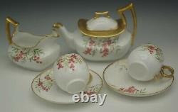 Tressemann Vogt Limoges Tea Set Teapot Creamer 2 Cups Hollyberry Small