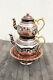Turkish Traditional Handmade Copper Teapot Set Semaver With Fondue Set Samovar
