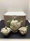 Two's Company Garden Party Narcissus Teapot Withsugar & Creamer Lids Nos