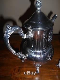 UNUSED TOWLE SILVERPLATE 7 PC. TEA SET