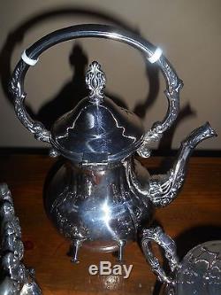 UNUSED TOWLE SILVERPLATE 7 PC. TEA SET