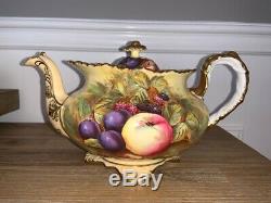 Ultra Rare and Incredible Aynsley Golden Orchard D1019 Teapot Set 26 Pieces