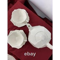 Umbra Shatter Geo Bone China Tea Set Bill Harvey EUC Modernist Geo Collector