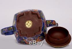 Unique Antique Craftsmanship Chinese Yixing Zisha teapot Mark KangXi PT162