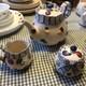 Unique Fitz And Floyd Hand Painted Tea Pot Set -1994 Full Set