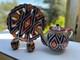 Uzbek Traditional Art Tableware Set Of 4, Plate, Salt & Pepper, Tea Pot