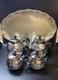 Vintage Coffee/tea Set Of Tray & 4 Pc Tea/coffee/milk Pots, Sugar Bowl Ussr Set