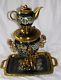 Vintage Russian Samovar Electric Hand Painted Water Heater Teapot Set