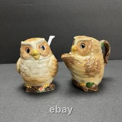 VTG 80s Otagiri Owl Tea Set by Mary Ann Baker 9 Pc Ceramic Teapot, Mugs & More