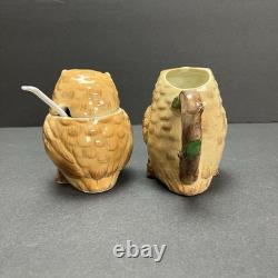 VTG 80s Otagiri Owl Tea Set by Mary Ann Baker 9 Pc Ceramic Teapot, Mugs & More