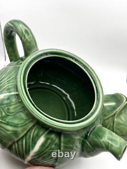 VTG Bordallo Pinheiro Cabbage Ceramic Green Tea Pot Set Vintage Portugal Set 9