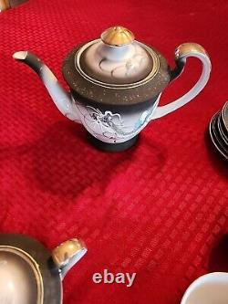 VTG Hadson Japan Moriage Dragonware Tea Service for 6