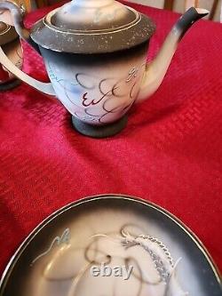 VTG Hadson Japan Moriage Dragonware Tea Service for 6