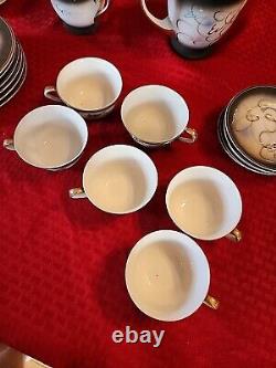 VTG Hadson Japan Moriage Dragonware Tea Service for 6