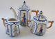 Vtg Henriot Quimper France Tea/coffee Pot Set Of 3