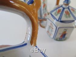 VTG Henriot Quimper France Tea/Coffee Pot Set of 3