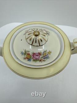 VTG Noritake Teapot, Lid Floral Rim, Gold Filigree & Trim Creamer &Sugar Japan